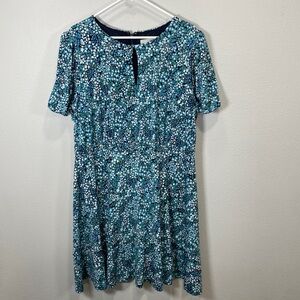 Loft plus floral midi dress shirt sleeve